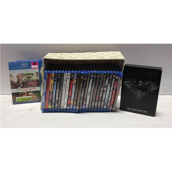26 BLU RAY, GAME OF THRONES BOX D.V.D' SET