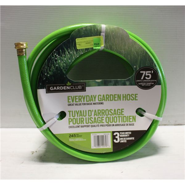NEW  GARDEN CLUB 75FT GARDEN HOSE