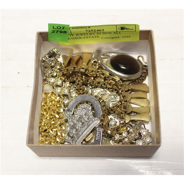 ESTATE JEWELRY IN BOX ALL TOGETHER-ESTATE