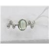 Image 1 : #157-NATURAL PREHNITE & CZ RING SIZE 6.5