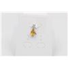 Image 1 : #219-NATURAL CITRINE & CZ PENDANT
