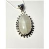 Image 1 : 6) SILVER TONE OVAL NATURAL MOON STONE