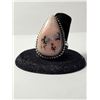 Image 1 : 13) NATURAL PERUVIAN PINK OPAL  SIZE 9.5 RING