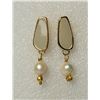 Image 1 : 8) PAIR OF VINTAGE GOLD TONE WITH NATURAL FRESH