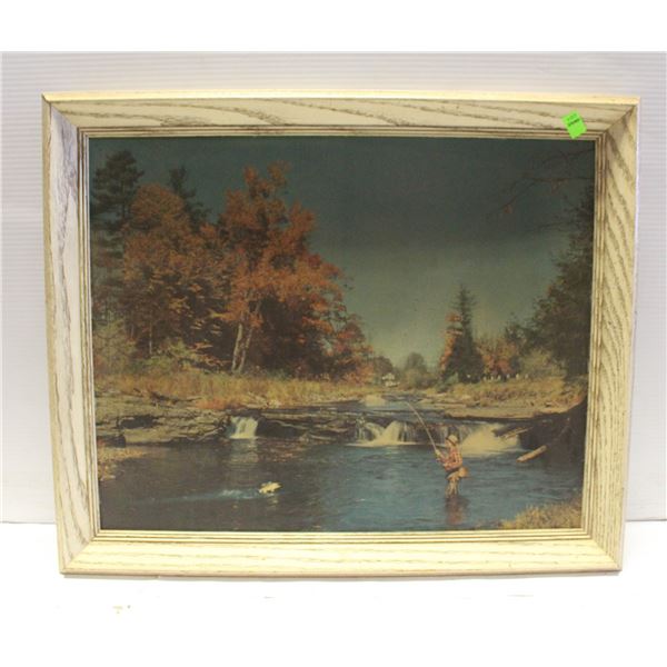 23" X 19" FISHERMAN PAINTING ESTATE