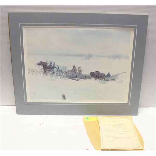 "HEADING HOME" SIGNED NUMBERED PRINT A