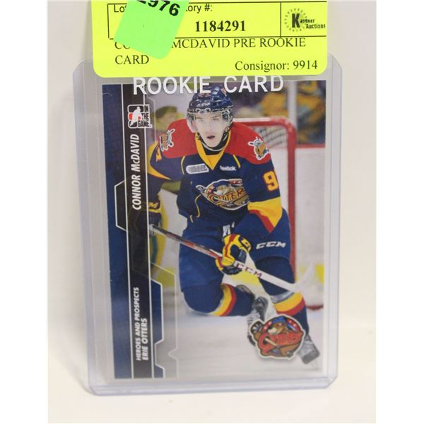CONNOR MCDAVID PRE ROOKIE CARD