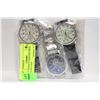 Image 1 : SET 3 UNISEX STAINLESS STEEL WATCHES NEW
