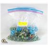 Image 1 : 5 POUND BAG OF VINTAGE MARBLES