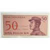 2)  FROM 1964 INDONESIA, 50 RUPIAH UNCIRCULATED