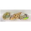 Image 1 : 2 OYSTER SHELL TRINKET TRAYS WITH SEASHELL