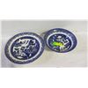 Image 1 : 2PC BLUE WILLOW BY CHURCHILL MADE IN STAFFORDSHIRE