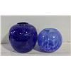 Image 1 : 2PC BLUE VASES/GLASSWARE