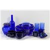 LARGE VOLUME OF BLUE GLASSWARE