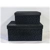 DELUXE PAISLEY BLUE 2PC STORAGE BOX SET