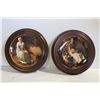 Image 1 : VINTAGE ROCKWELL PLATES IN OAK WALL