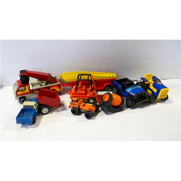 VINTAGE TONKA MINERATURE TOYS METAL AND PLASTIC