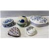 Image 1 : COLLECTION OF 5 TRINKET DISHES WITH LIDS