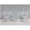 Image 1 : CRYSTAL VASE PLUS SET OF 4 AND SET OF 2