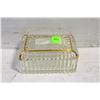 Image 1 : VINTAGE CLEAR GLASS COLLECTABLE TRINKET BOX