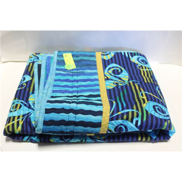 HOME-MADE QUILT, BUTTERFLIES