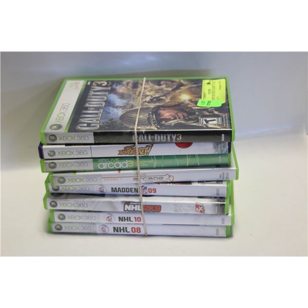 (8) XBOX 360 VIDEO GAMES - CALL OF DUTY