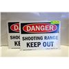 Image 1 : 2 DANGER WARNING SIGNS