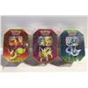 Image 1 : LOT OF 3 SEALED POKEMON GX TINS 4PKS PER TIN 2019