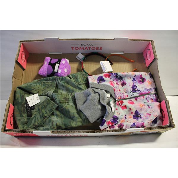 2 NEW WOMENS’ TOPS SZ SMALL. NEW ACCESSORIES