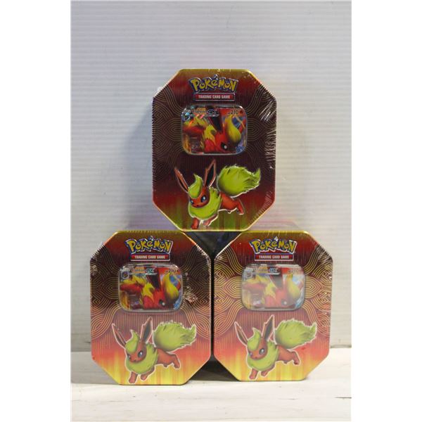 LOT OF 3 SEALED POKEMON GX TINS 4PKS PER TIN 2019