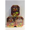 Image 1 : LOT OF 3 SEALED POKEMON GX TINS 4PKS PER TIN 2019