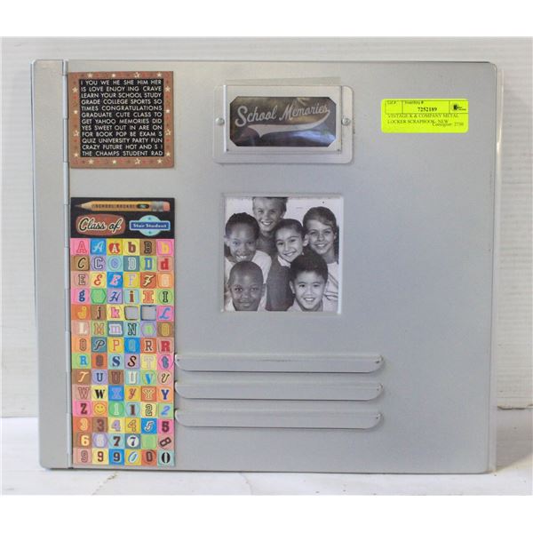 VINTAGE K & COMPANY METAL LOCKER SCRAPBOOK-NEW