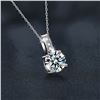 Image 3 : 1 CT GRA CERTIFIED ROUND BRILLIANT 925S NECKLACE