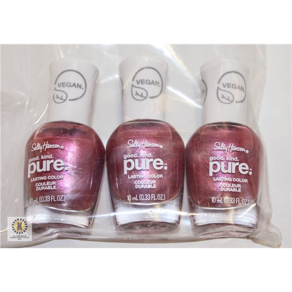 NEW 3 PACK OF SALLY HANSEN LASTING COLOUR NAIL