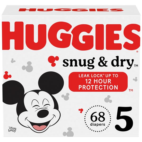 NEW 78 DIAPERS HUGGIES SNUG & DRY
