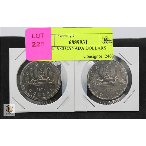 1977 & 1980 CANADA DOLLARS