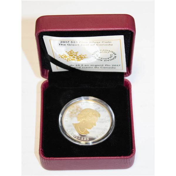 2017 SILVER 25 DOLLAR COIN QEII