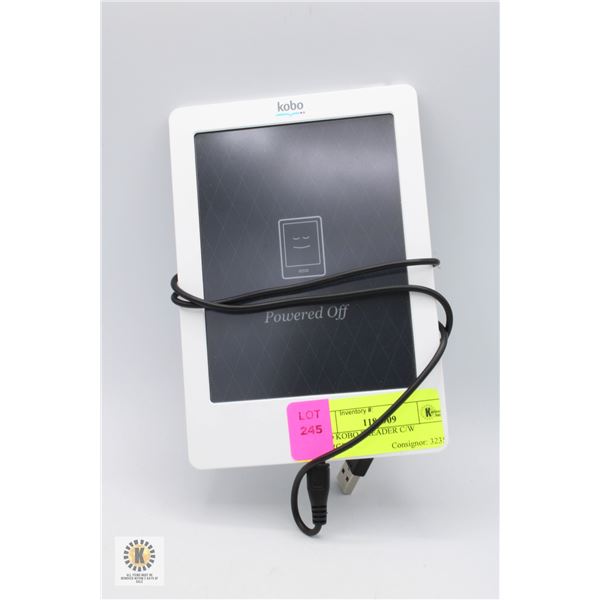 USED KOBO EREADER C/W CHARGER