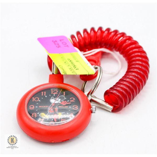(BRADLEY) MICKEY MOUSE POCKET WATCH -
