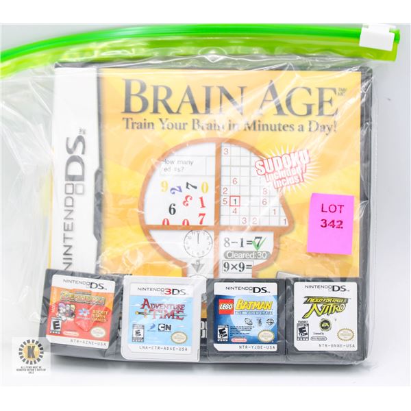 LOT OF 5 NINTENDO DS VIDEO GAMES