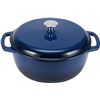 Image 1 : NEW AMAZON BASICS CAST IRON DUTCH OVEN-BLUE