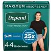 Image 1 : NEW 44 UNDERWEAR DEPEND FRESH PROTECTION SMALL