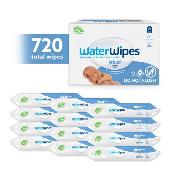 NEW 720 WATER WIPES BABY WIPES