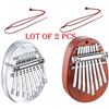 LOT OF 2 KALIMBA THUMB 8 KEYS PORTABLE MINI PIANO