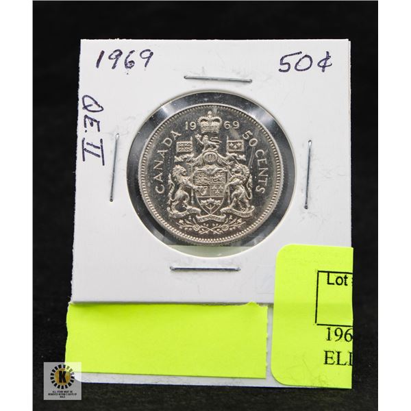 1969 CANADA 50C. QUEEN ELIZABETH 2