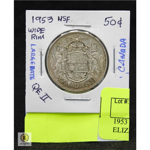 1953 CANADA 50C. QUEEN ELIZABETH 2