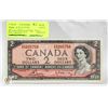 Image 1 : 1954 CANADA $2 NOTE. BANK OF CANADA