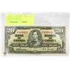 1937 CANADA $20 NOTE. BANK OF CANADA