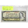 Image 1 : 1954 CANADA $20 NOTE. BANK OF CANADA