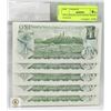 Image 2 : 1973 CANADA 5X $1 NOTES. BANK OF CANADA